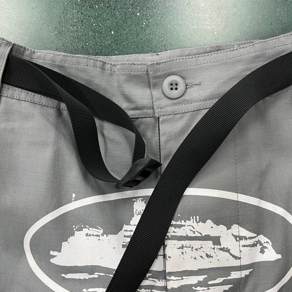 Corteiz Island Cargo Pants - Grey Ironleague
