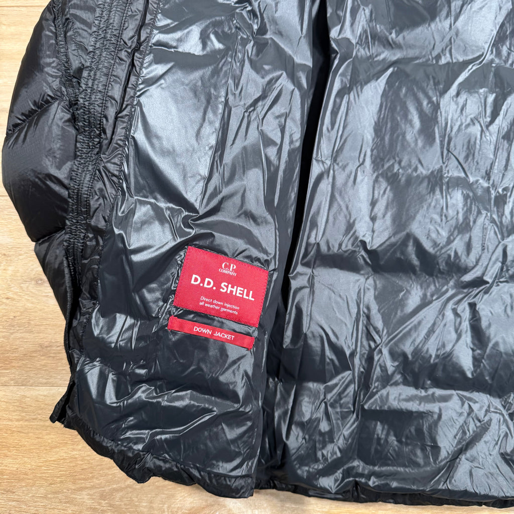 CP Company Short Down Lens Jacket in Black Ironleague
