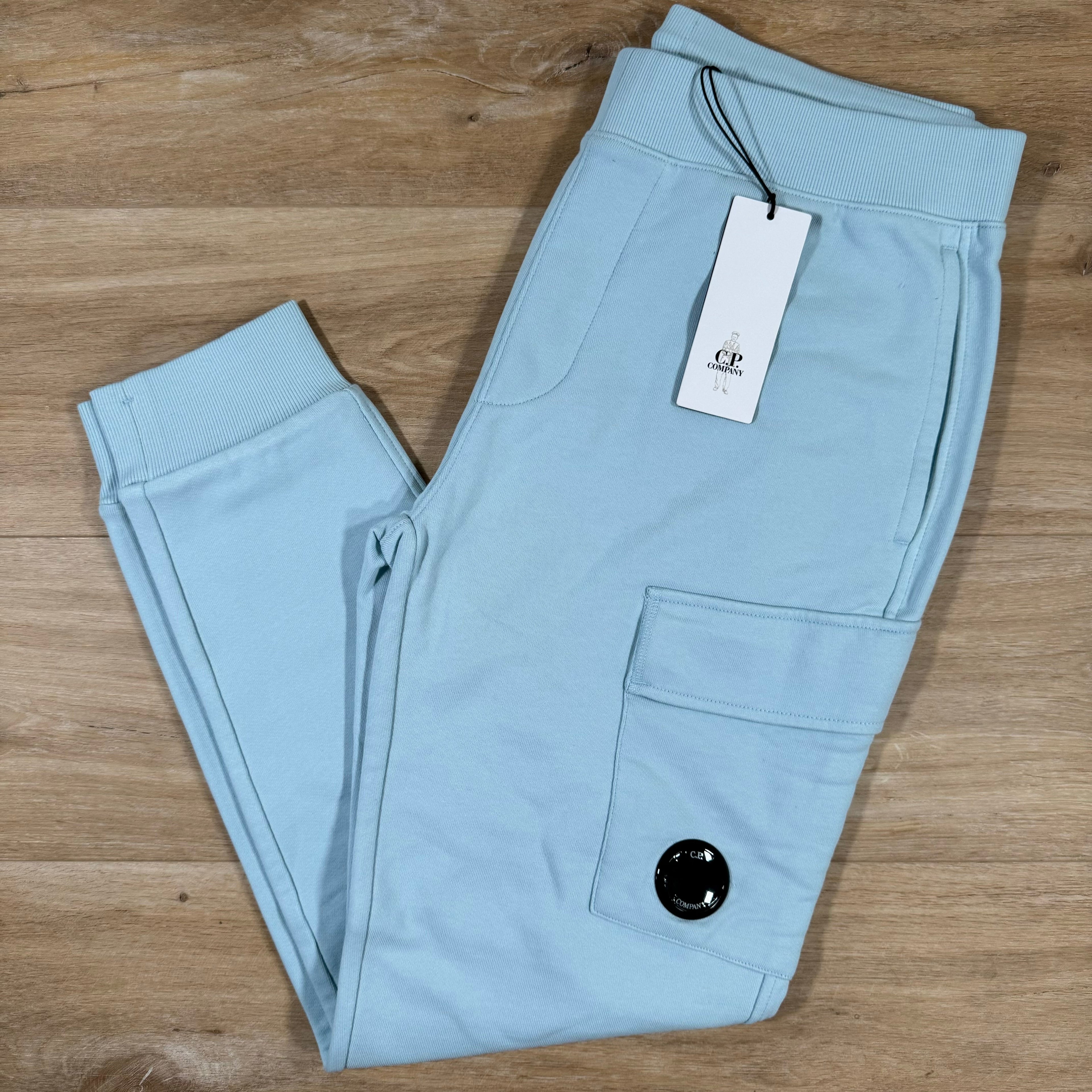 CP Company Diagonal Raised Sweatpants in Starlight Blue Ironleague