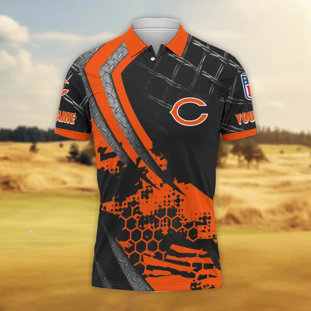 LIMITED EDITION - NEW CUSTOMIZED NFL26 CCB CHICAGO BEARS POLO SHIRT