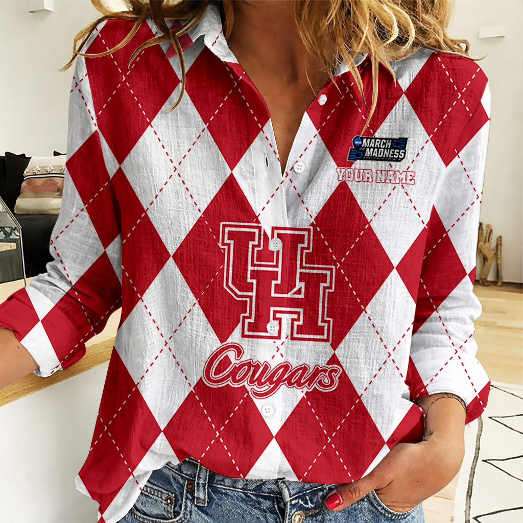 LIMITED DROP  NCAA MAM26 HOC HO COUGARS WOMEN CASUAL SHIRT FOR FAN
