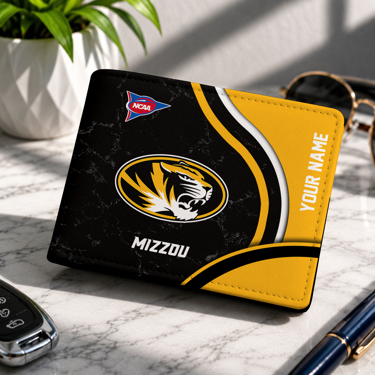 MEGA SALE NCAA FBS26 MST MISSOURI TIGERS LEATHER WALLET