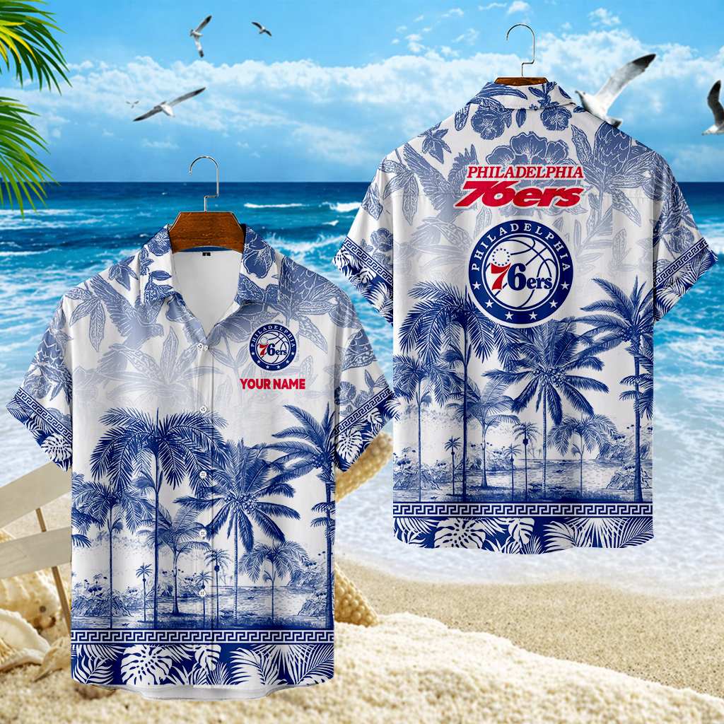 FINAL SALE - NEW CUSTOMIZED NBA26 P76 PHILADELPHIA 76ERS UNISEX HAWAIIAN SHIRT