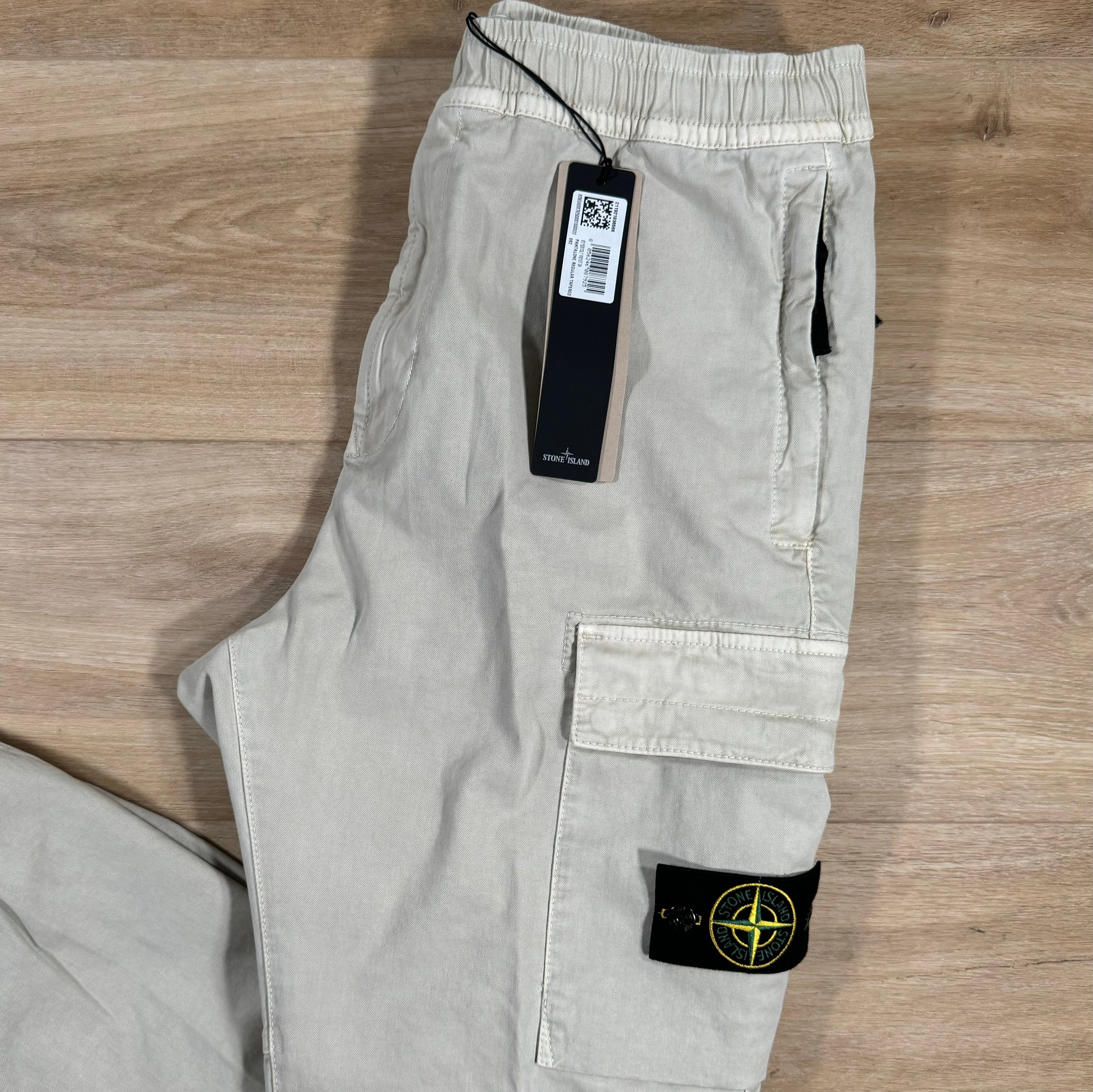 Stone Island Stretch Cargo Pants in Plaster Ironleague