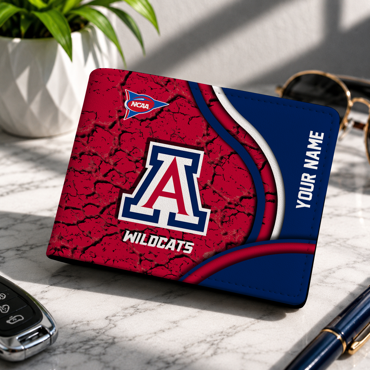 MEGA SALE NCAA FBS27 ARW ARIZONA WILDCATS LEATHER WALLET