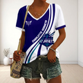 FINAL SALE - NEW CUSTOMIZED NBA27 CHO CHARLOTTE HORNETS V-NECK FEMALE SHIRT