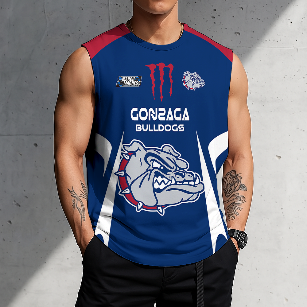 3D PRINT TEE NCAA MAM27 GOB GO BULLDOGS MEN'S GYM SHIRT