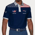 LIMITED EDITION - NEW CUSTOMIZED NFL27 NEP NEW ENGLAND PATRIOTS POLO SHIRT