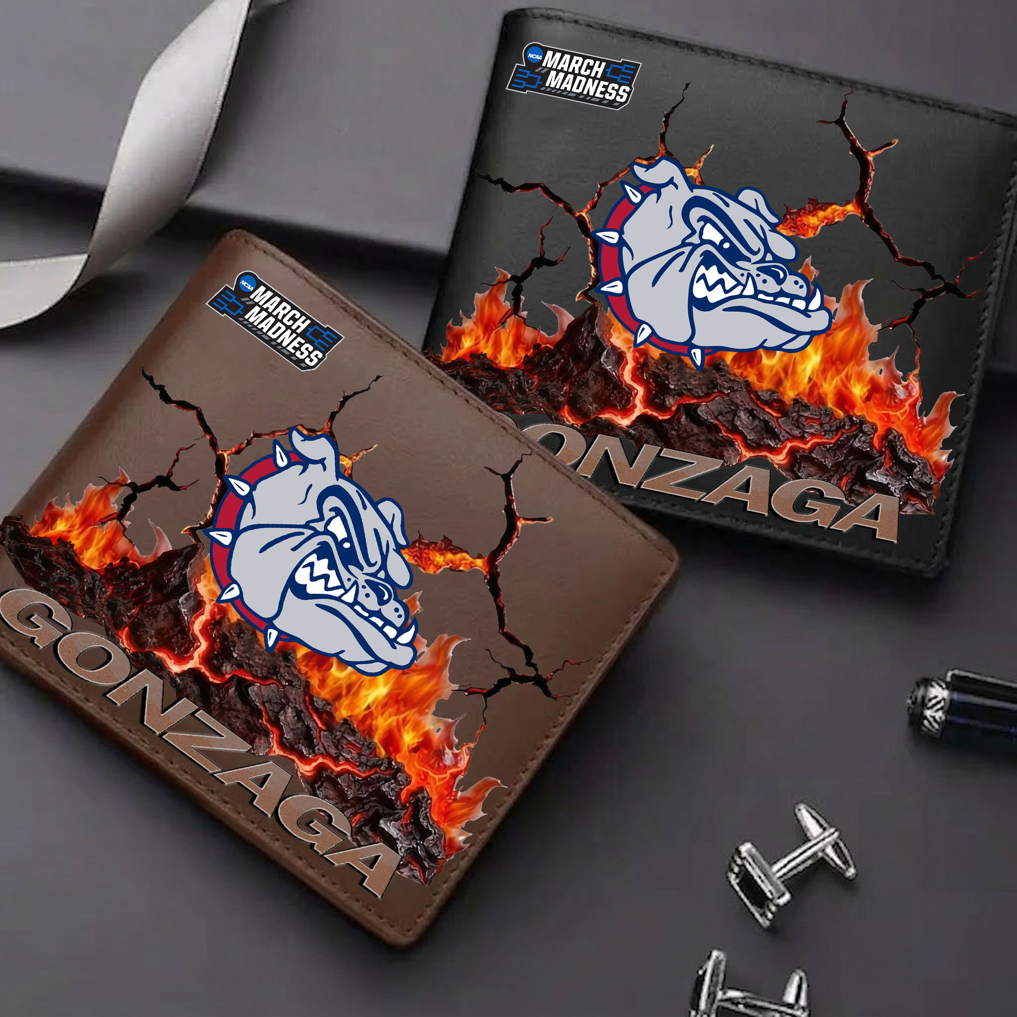 LIMITED EDITION MAM NCAA27 GOB GO BULLDOGS LEATHER WALLET