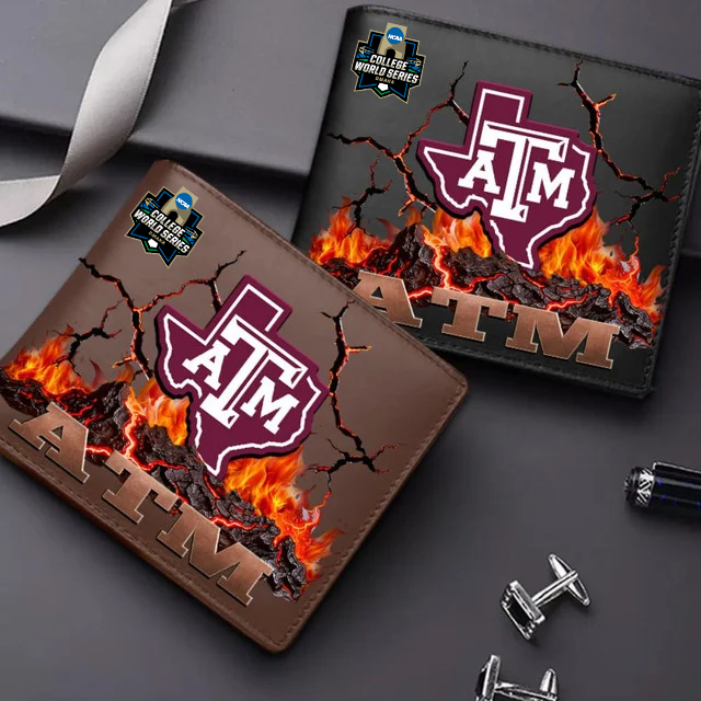 LIMITED EDITION CWS NCAA27 TAA TX A&M AGGIES LEATHER WALLET