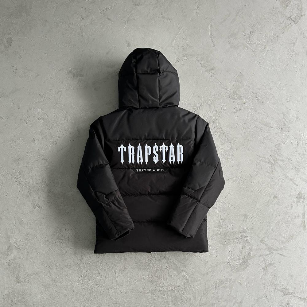Trapstar Decoded Puffer Jacket - Black/Black Ironleague