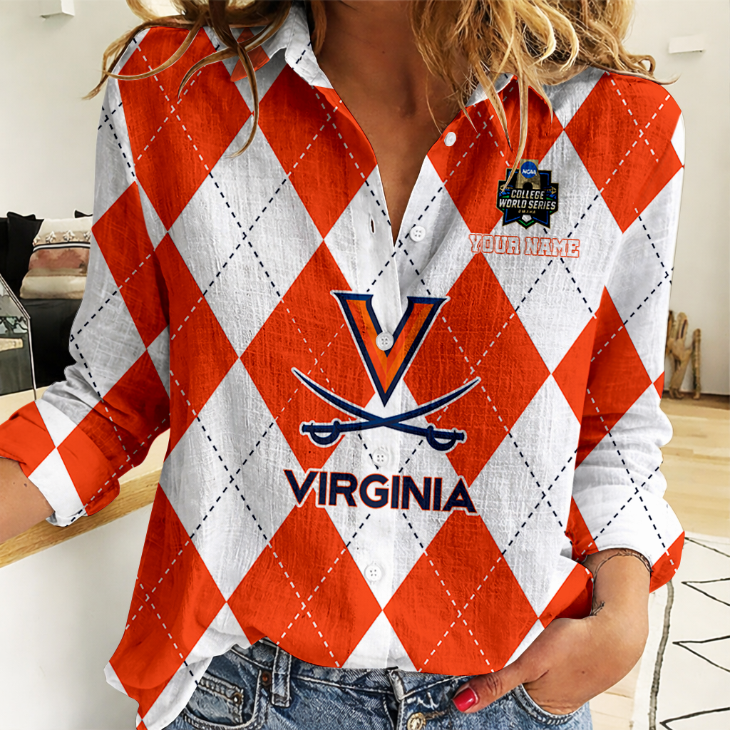 LIMITED DROP NCAA CWS28 VIC VI CAVALIERS WOMEN CASUAL SHIRT FOR FAN