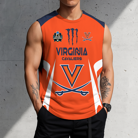 3D PRINT TEE NCAA CWS28 VIC VI CAVALIERS MEN'S GYM SHIRT