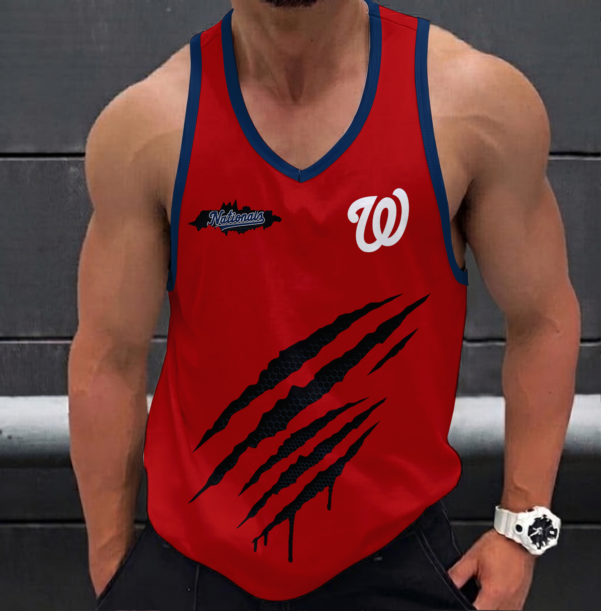 FINAL SALE - NEW CUSTOMIZED MLB28 WASHINGTON NATIONALS UNISEX TANK TOP