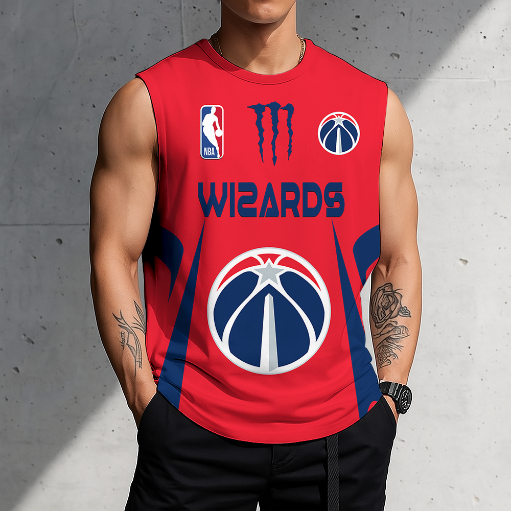 FINAL SALE - NEW CUSTOMIZED NBA28 WWI WASHINGTON WIZARDS MEN'S GYM SHIRT