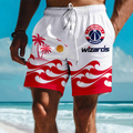 FINAL SALE - NEW CUSTOMIZED NBA28 WWI WASHINGTON WIZARDS SHORT PANTS