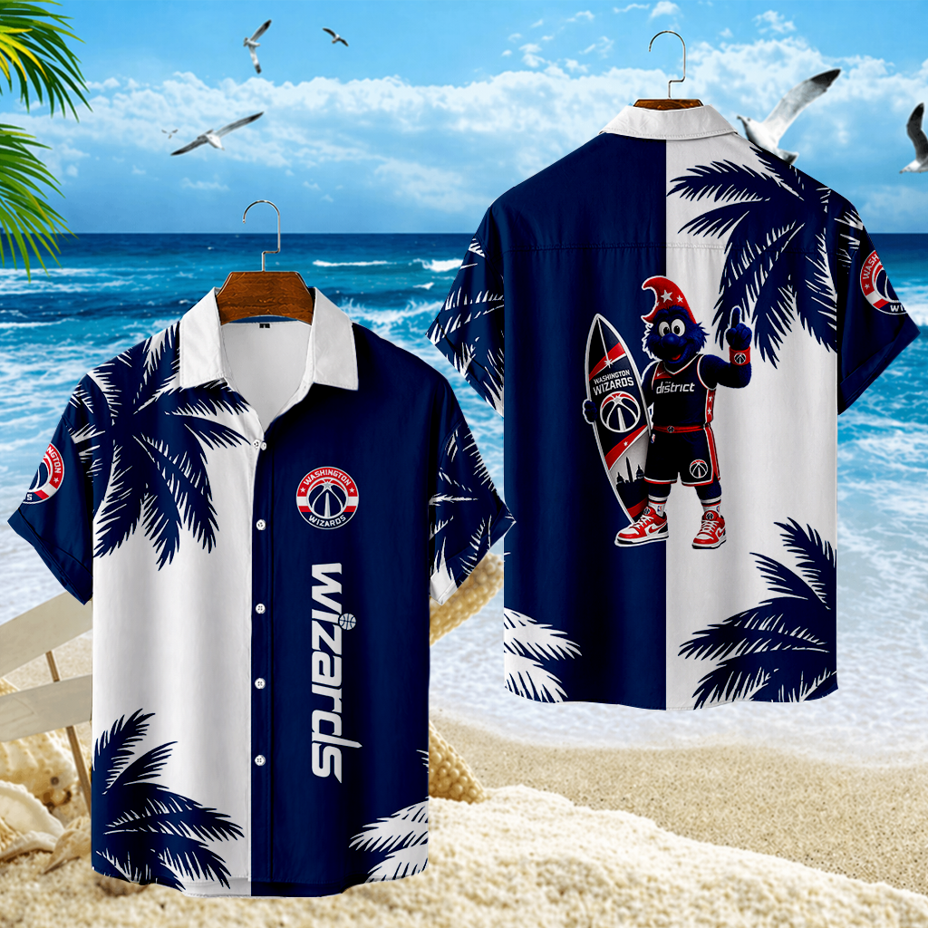 FINAL SALE - NEW CUSTOMIZED NBA28 WWI WASHINGTON WIZARDS UNISEX HAWAIIAN SHIRT