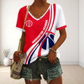 FINAL SALE - NEW CUSTOMIZED NBA28 WWI WASHINGTON WIZARDS V-NECK FEMALE SHIRT