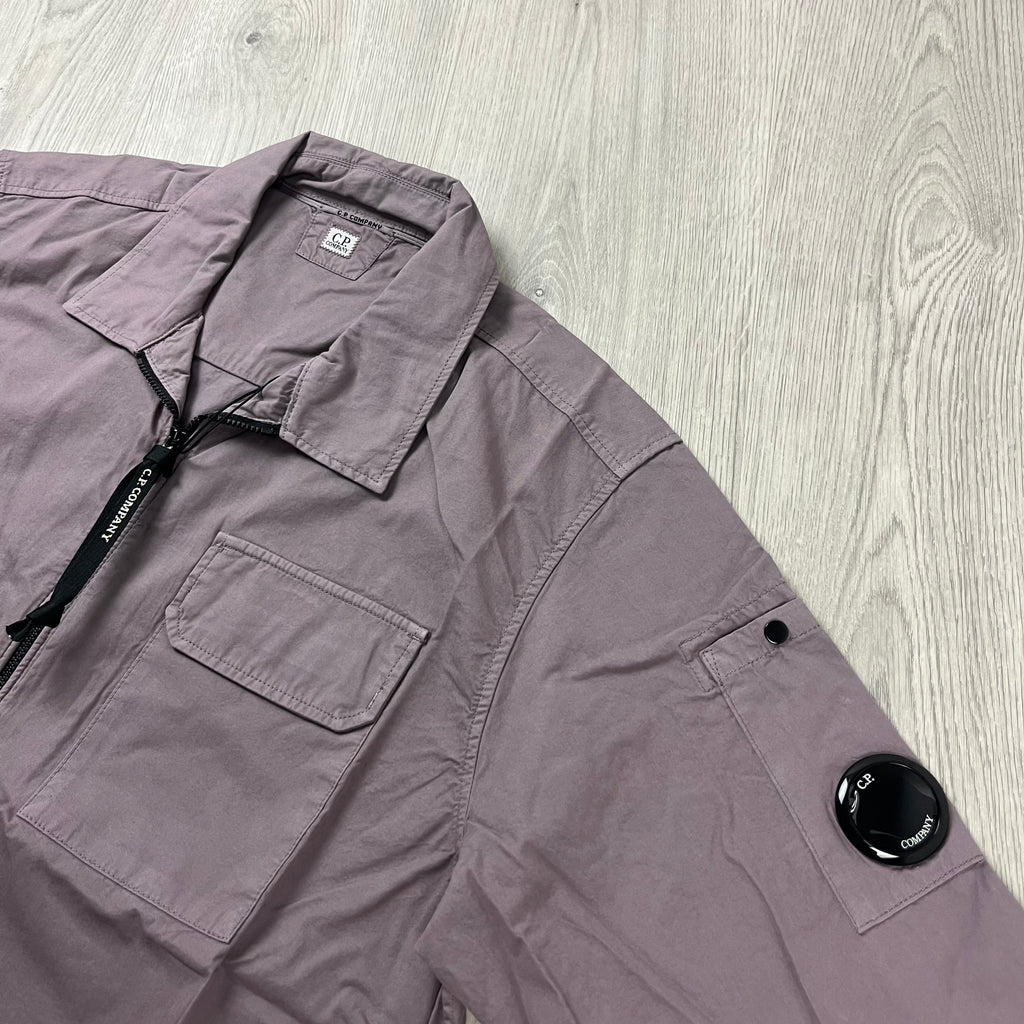 CP Company Zip Overshirt - Dove Ironleague