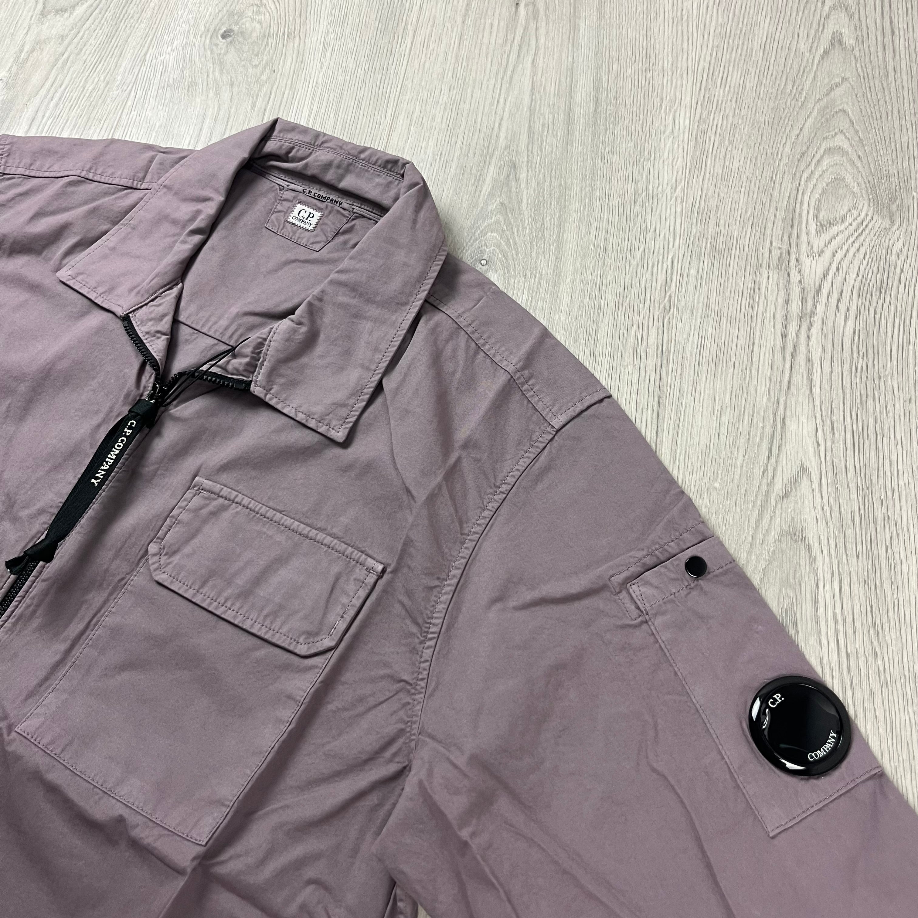 CP Company Zip Overshirt - Dove Ironleague