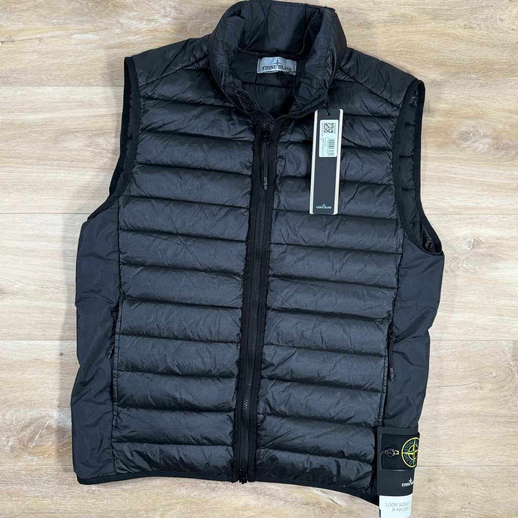 Stone Island Nylon Down-TC Vest in Black Ironleague