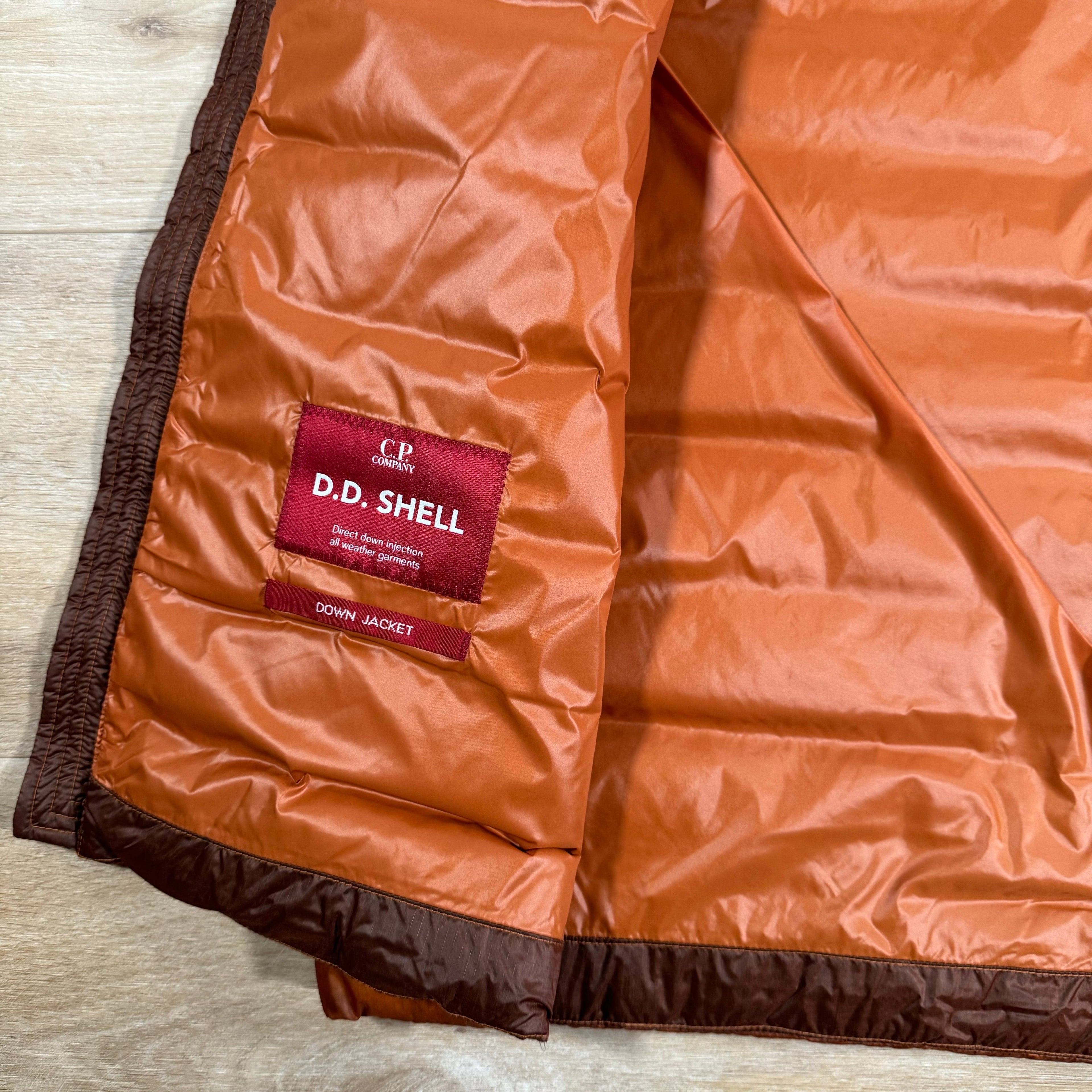 CP Company DD Shell Goggle Down Vest in Bombay Brown Ironleague