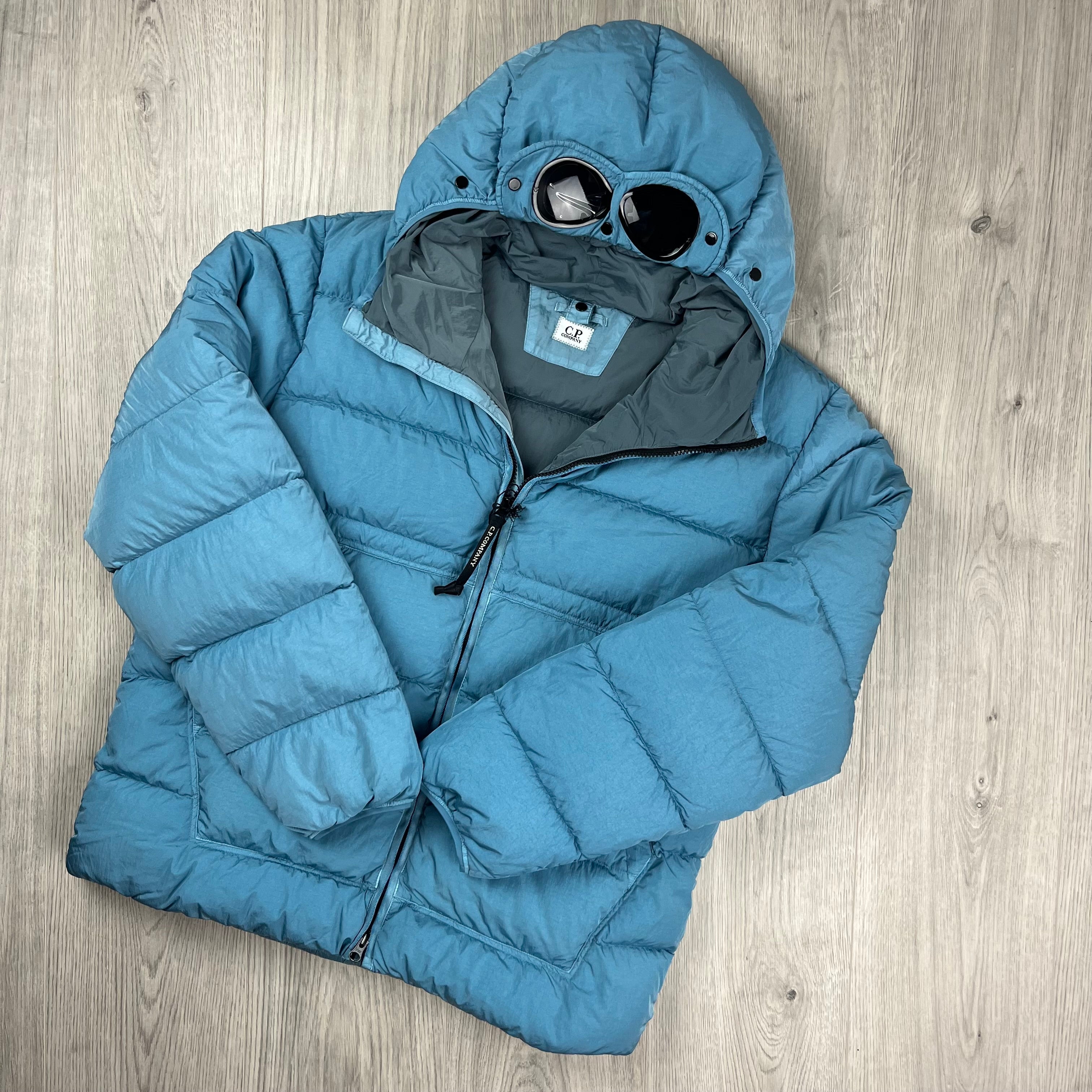 CP Company Chrome Goggle Jacket - Aegean Blue Ironleague