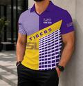 VIRAL EDITION - NEW CUSTOMIZED NCAA FBS29 LST LSU TIGERS POLO SHIRT