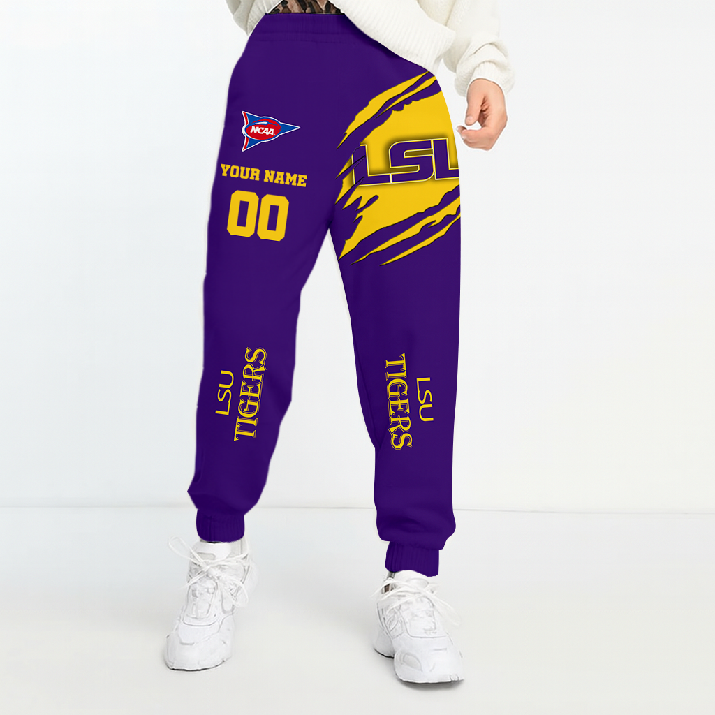 LIMITED DROP NCAA FBS29 LST LSU TIGERS UNISEX LONG PANTS