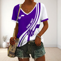 FINAL SALE - NEW CUSTOMIZED NBA29 UJZ UTAH JAZZ V-NECK FEMALE SHIRT