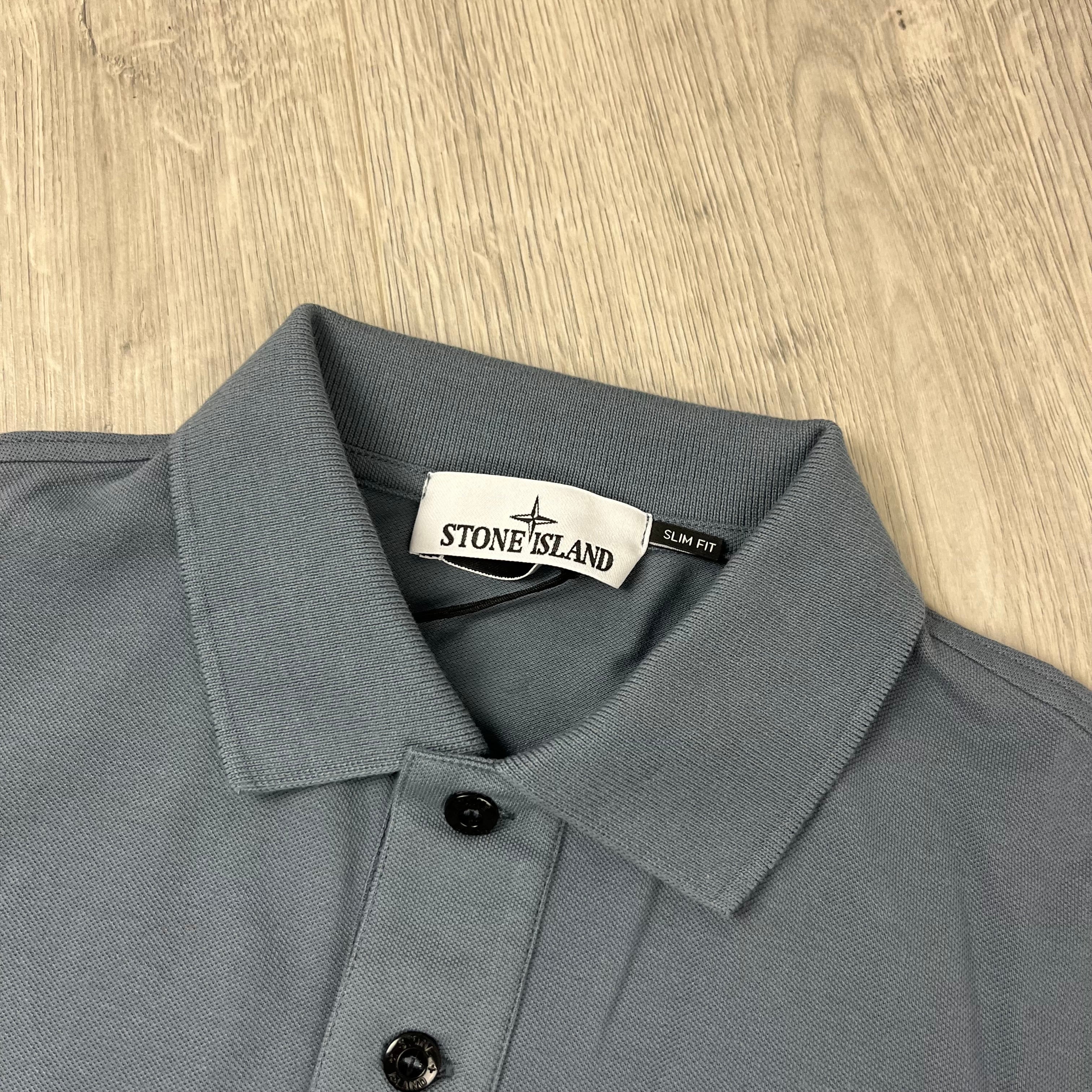 Stone Island Patch Polo Shirt - Avio Blue Ironleague