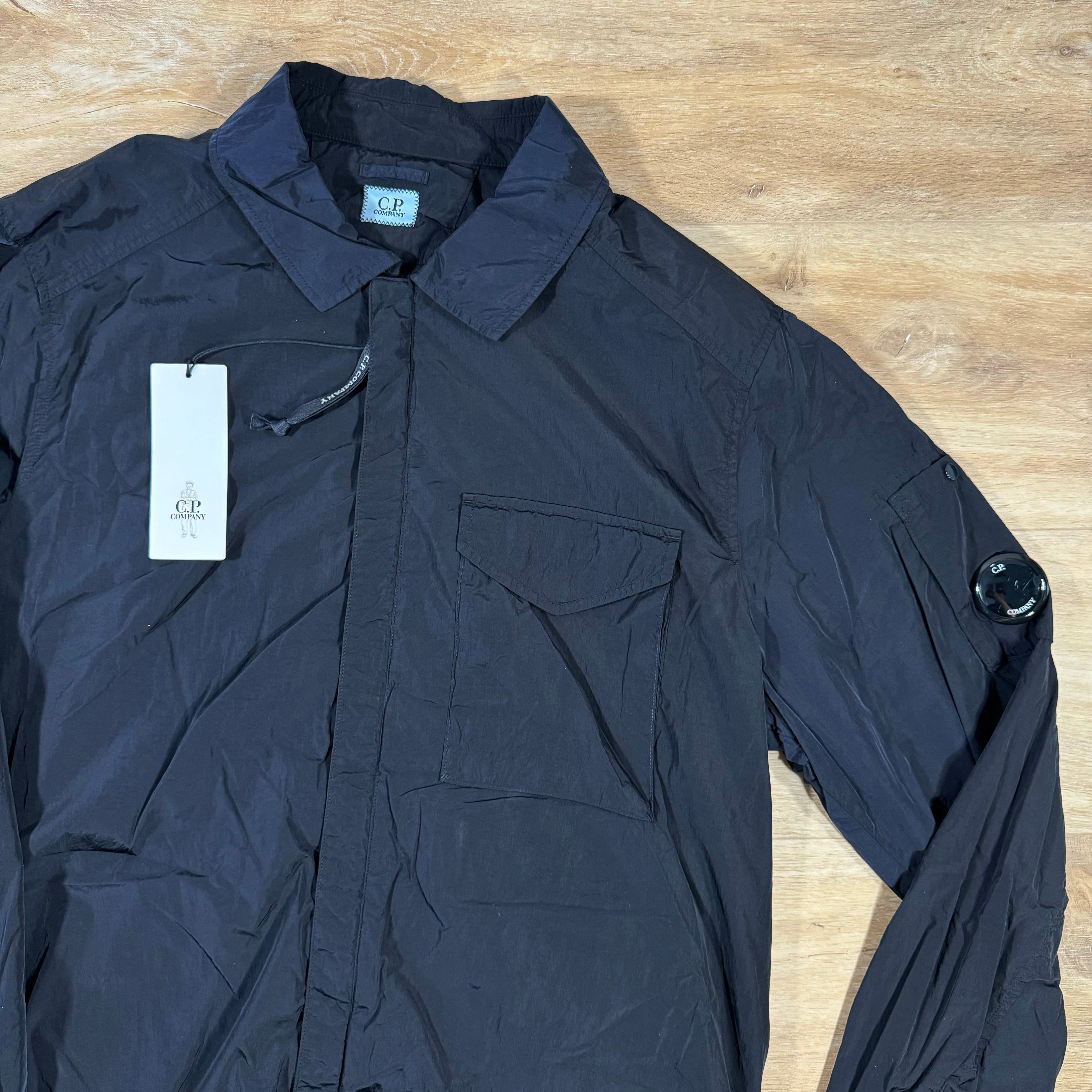 CP Company Chrome-R Lens Overshirt in Navy Ironleague