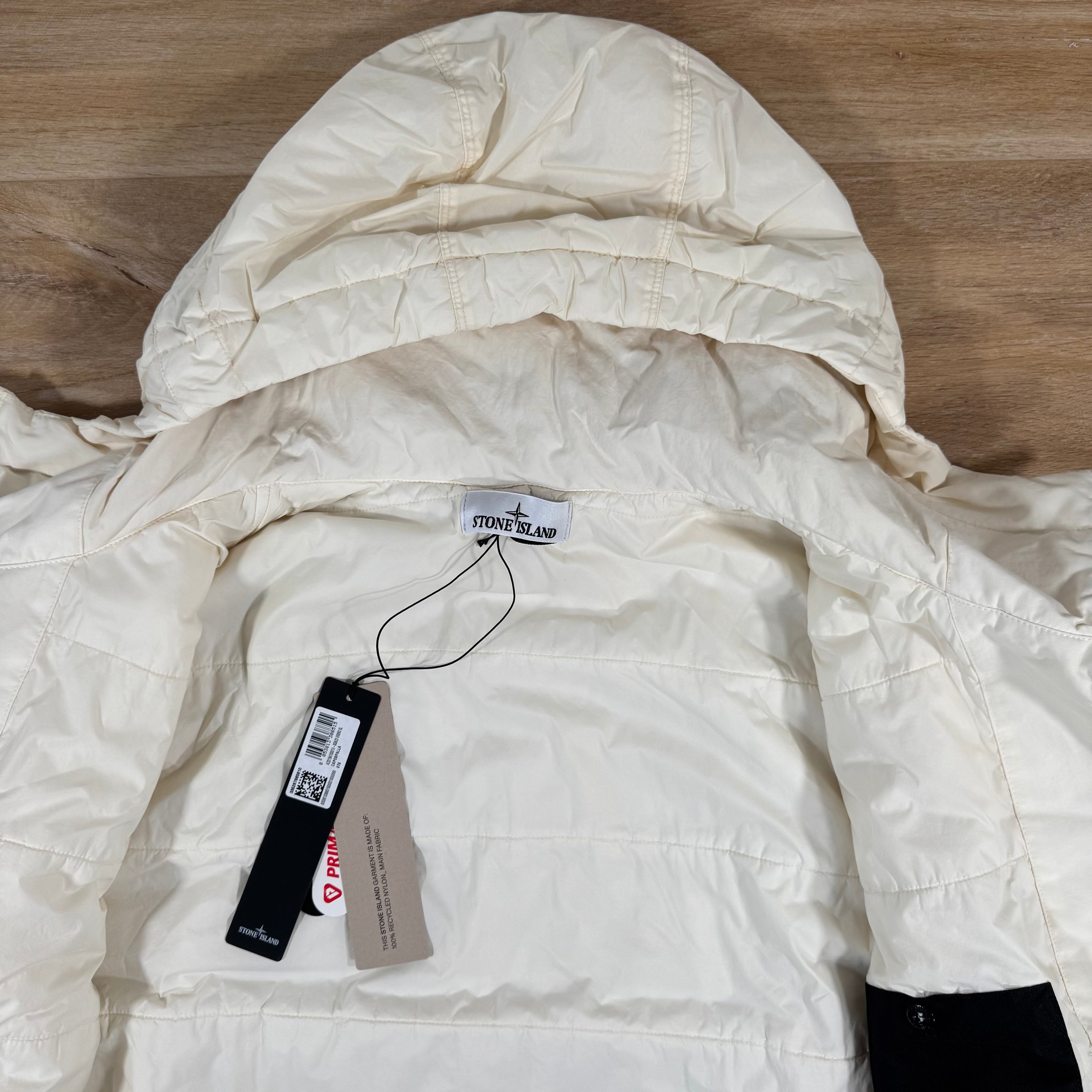 Stone Island Crinkle Reps NY Padded Jacket in Ivory Ironleague