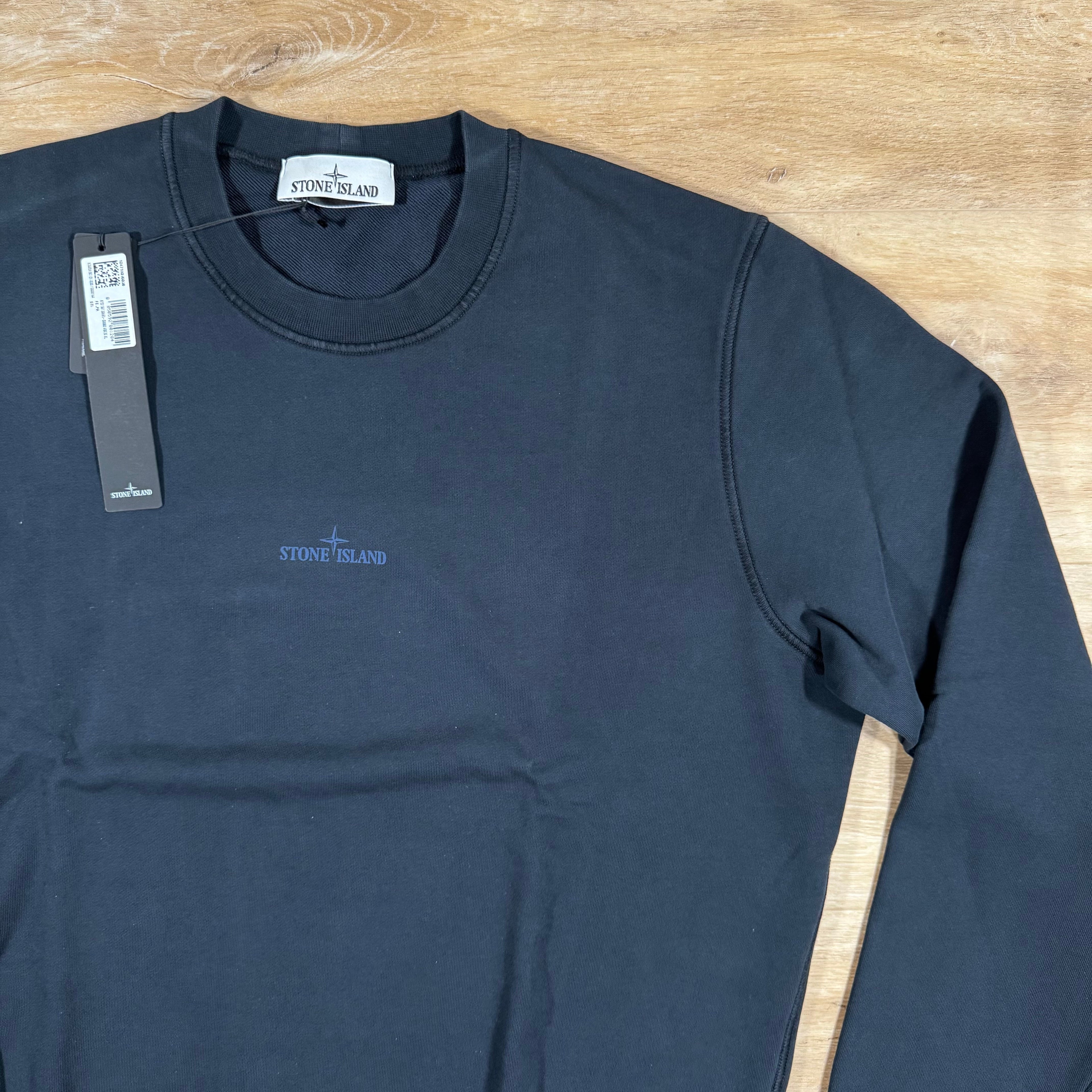 Stone Island Reverse Compass Logo Sweatshirt in Navy Ironleague