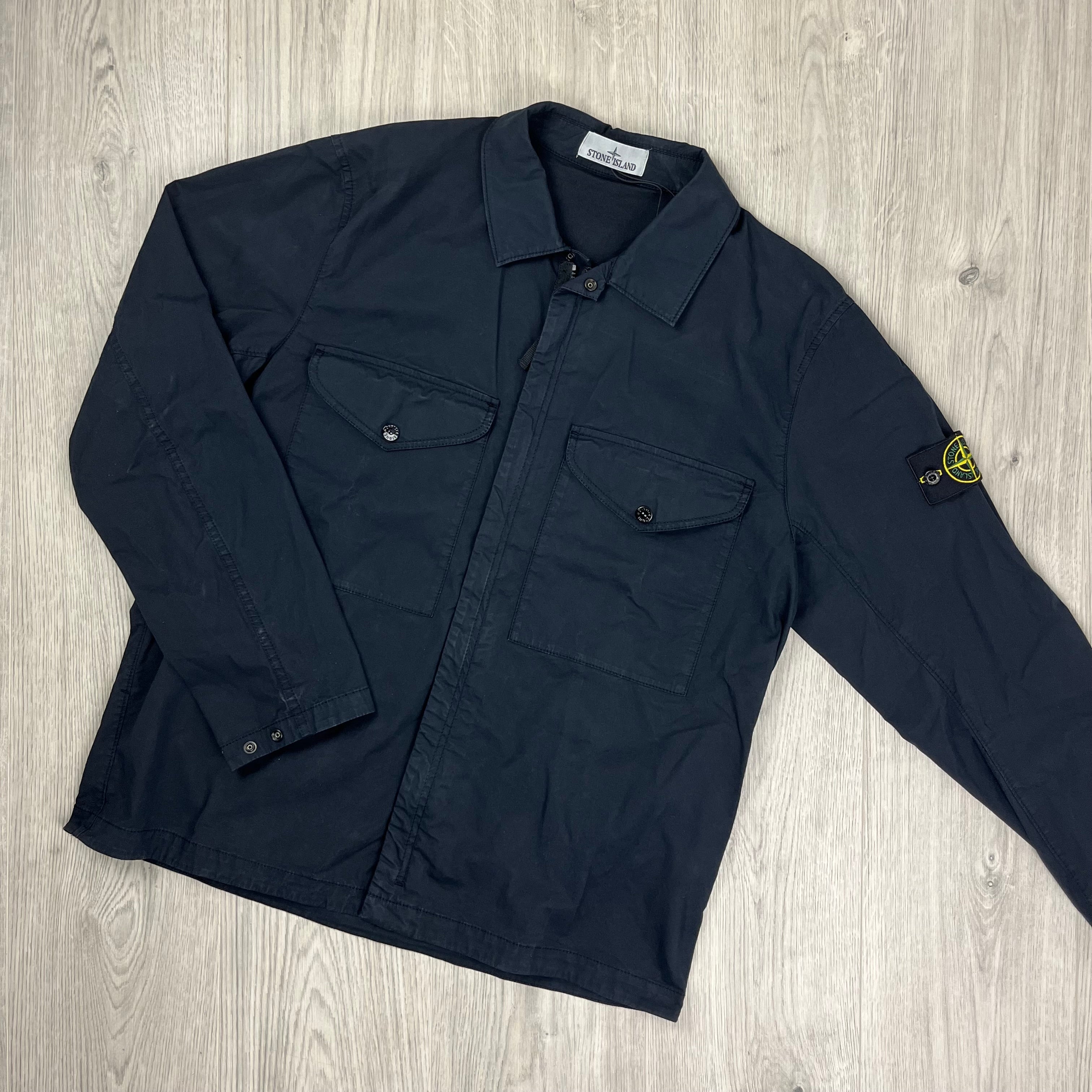 Stone Island Zip Overshirt - Navy Ironleague
