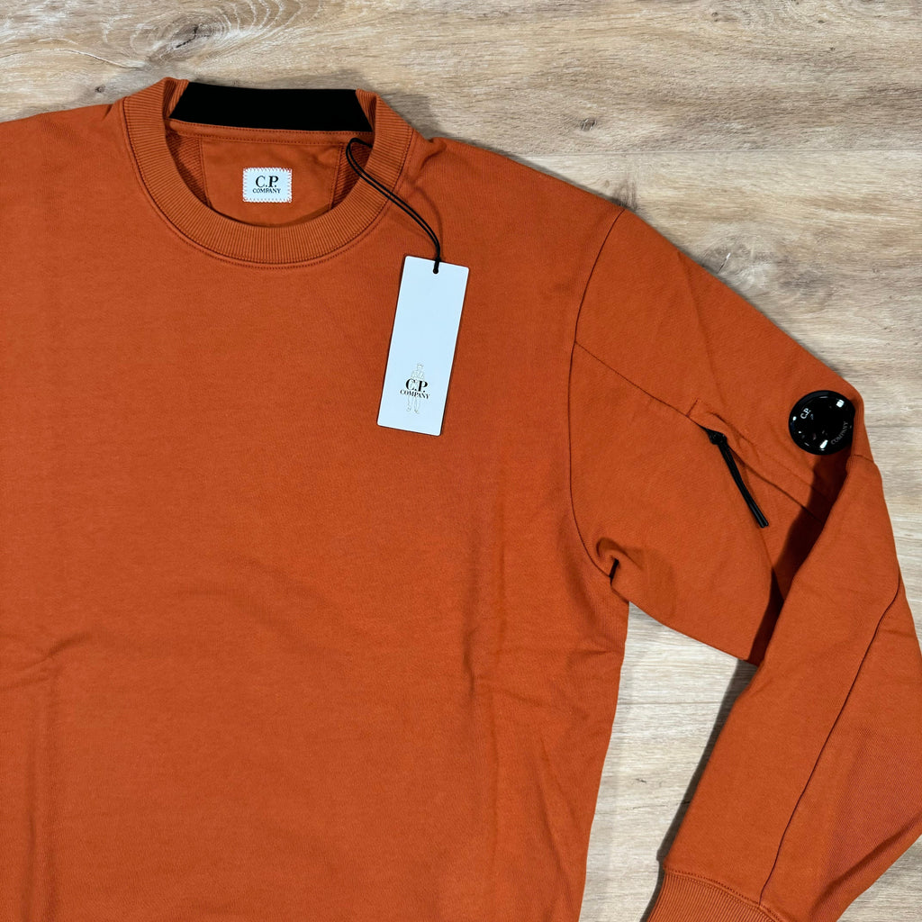CP Company Diagonal Raised Lens Sweatshirt in Bombay Brown Ironleague