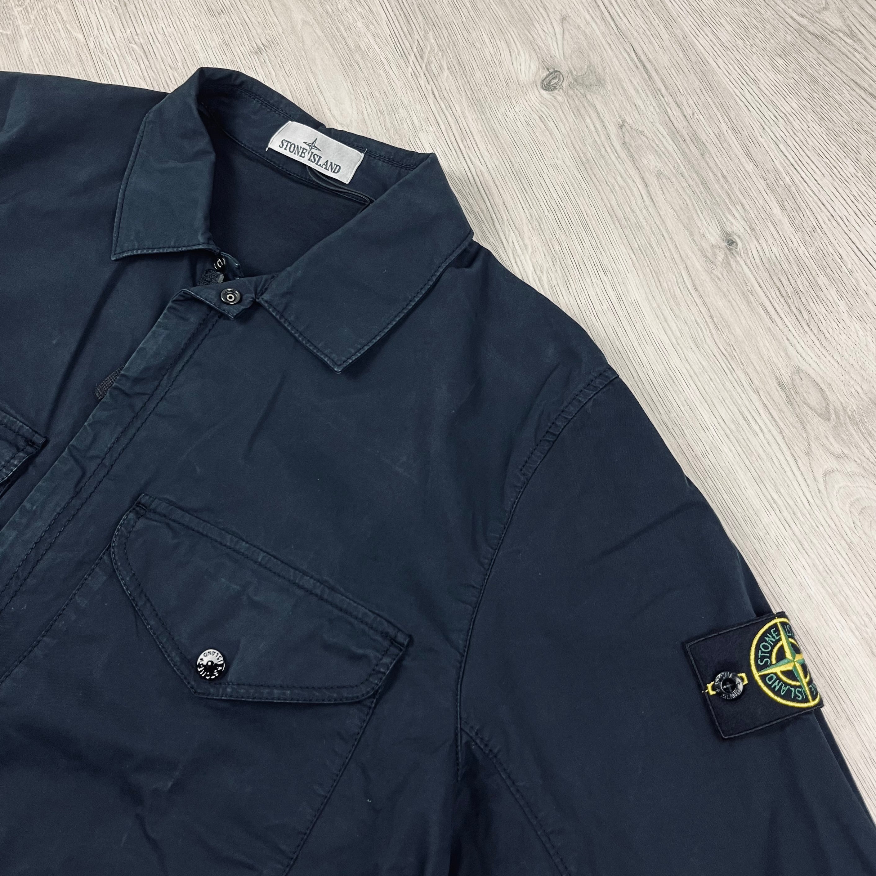 Stone Island Zip Overshirt - Navy Ironleague