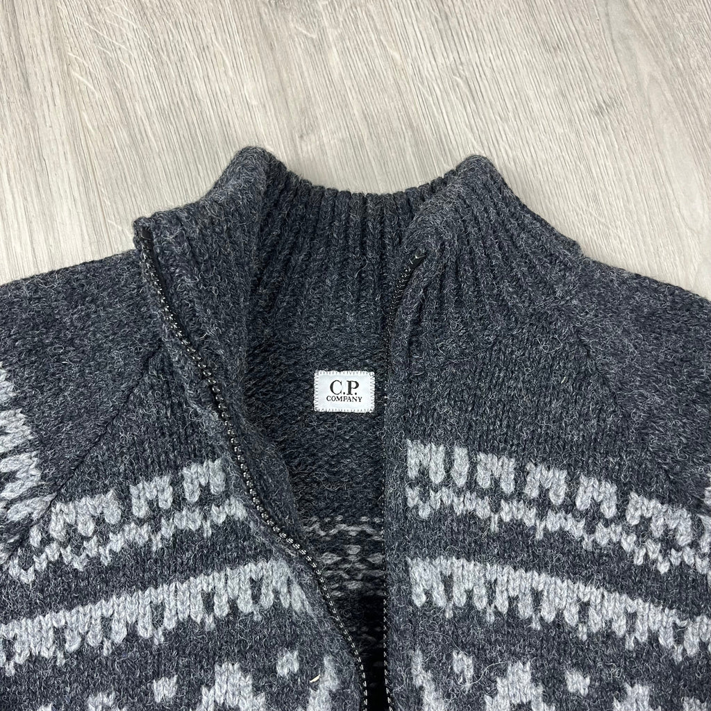 CP Company Jacquard Wool Fleece - Black Ironleague