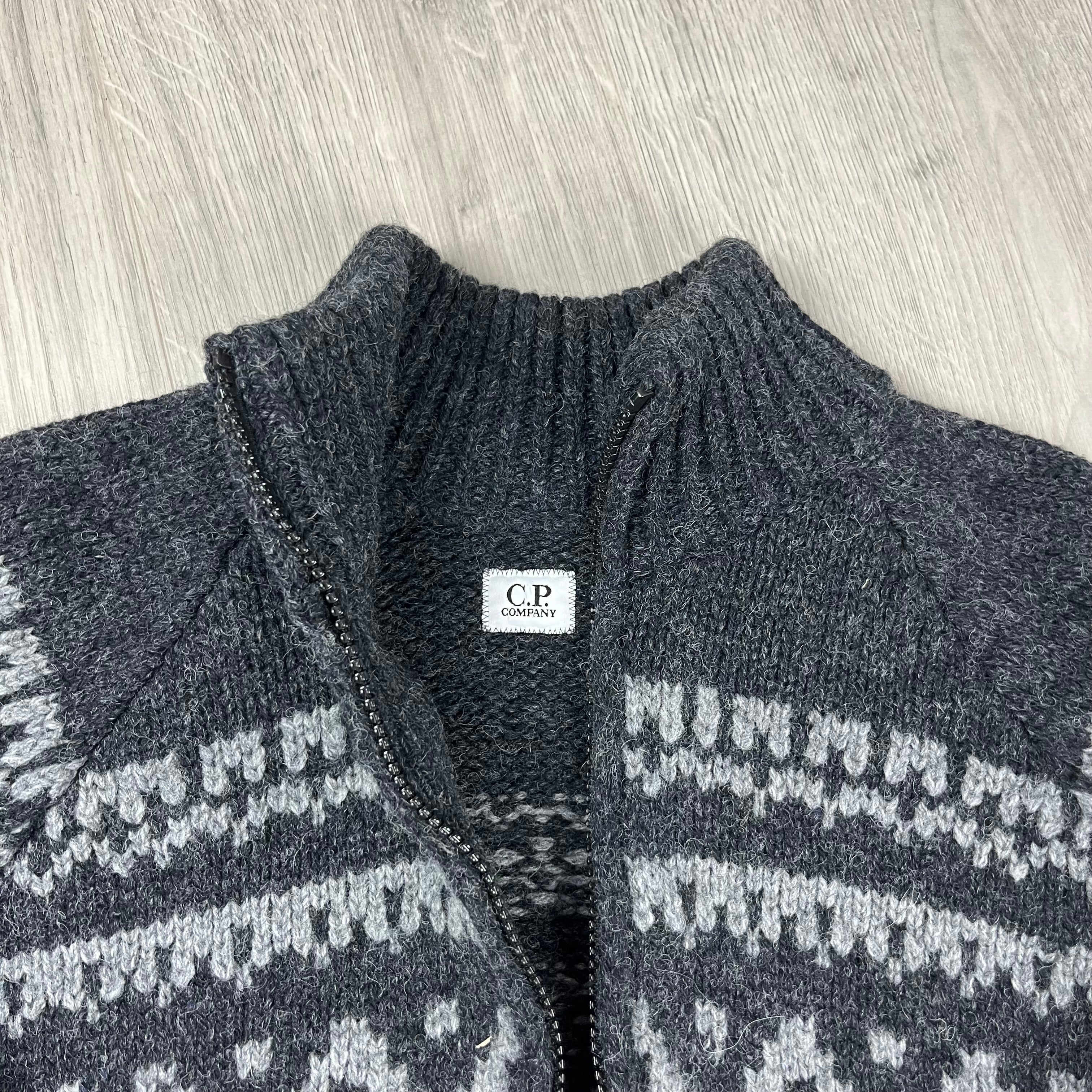 CP Company Jacquard Wool Fleece - Black Ironleague