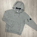 CP Company Raised Fleece Hoodie - Grey Ironleague