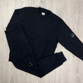 CP Company Raised Fleece Tracksuit - Black Ironleague