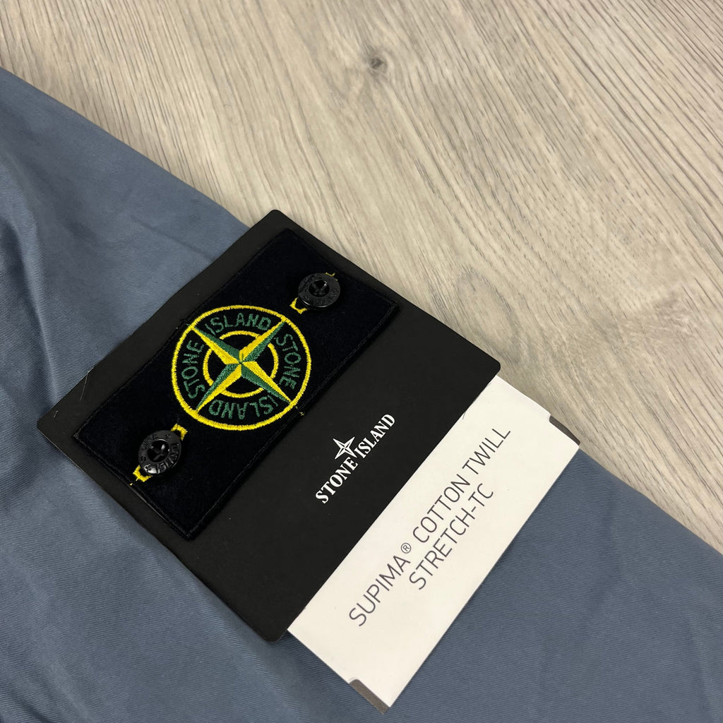 Stone Island Supima Jacket - Avio Blue Ironleague