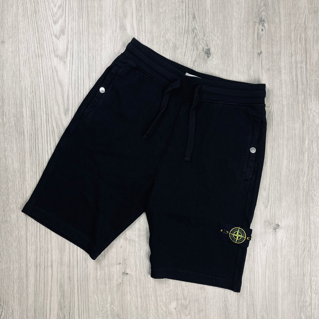 Stone Island Dyed Jersey Shorts - Black Ironleague