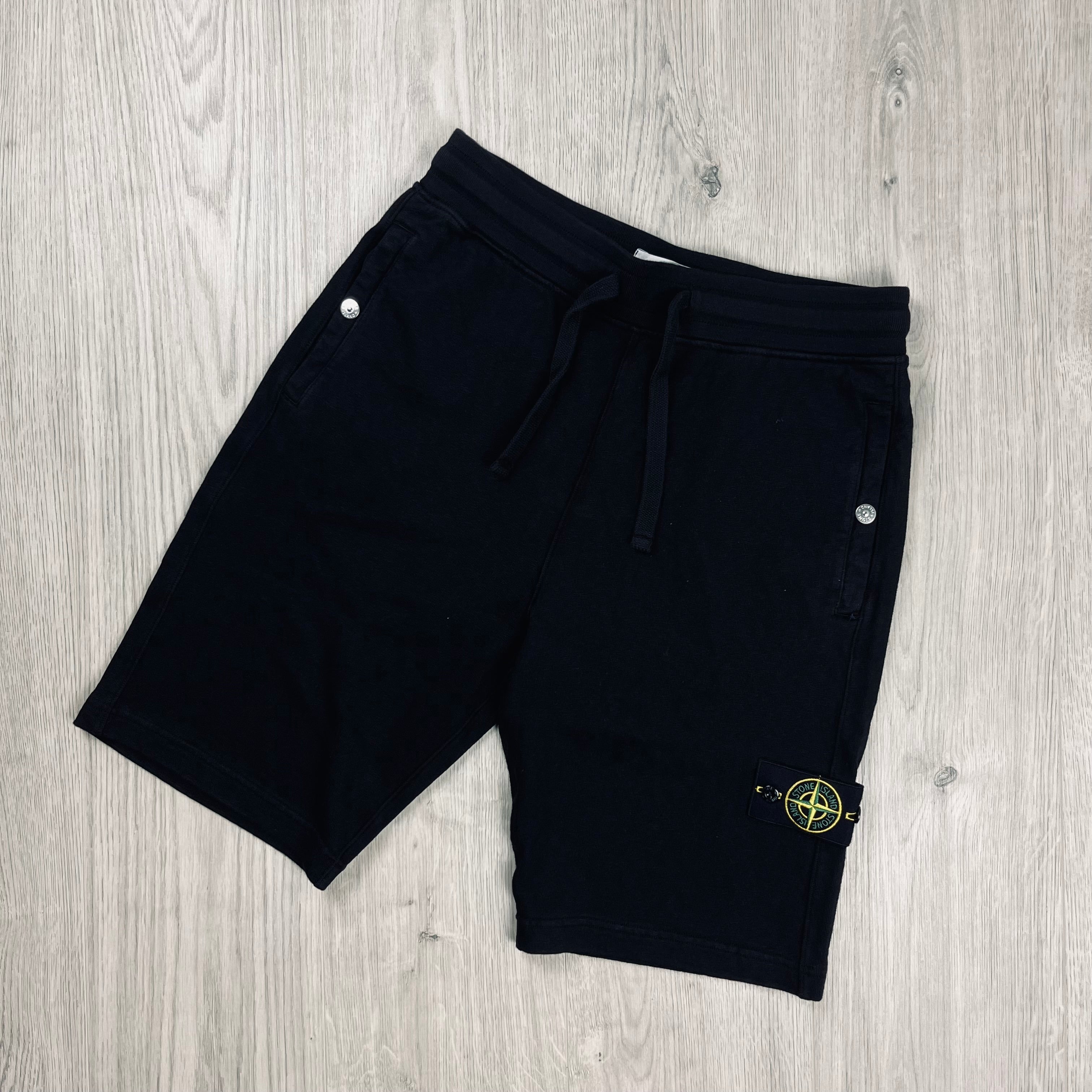 Stone Island Dyed Jersey Shorts - Black Ironleague