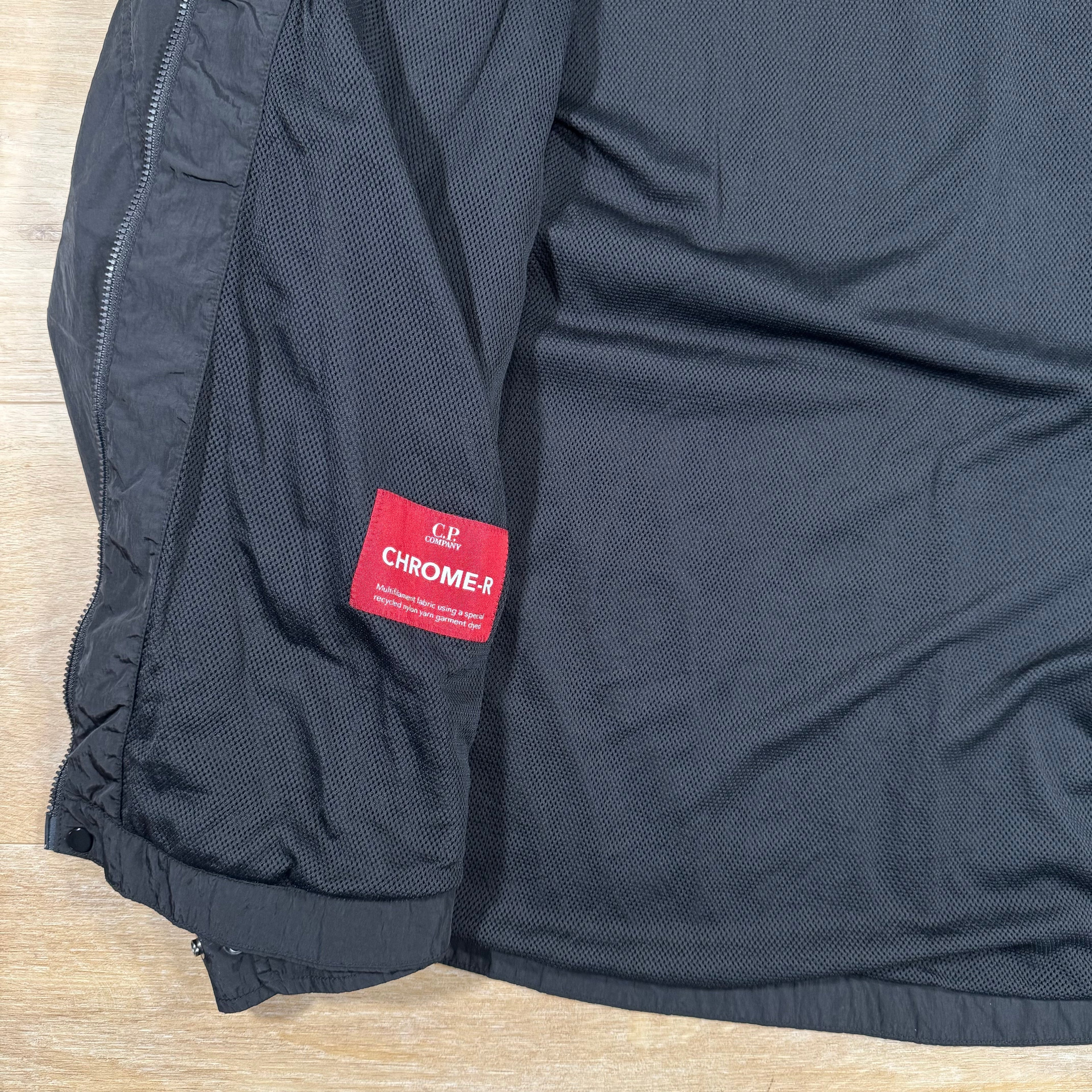CP Company Chrome-R Lens Overshirt in Black Ironleague
