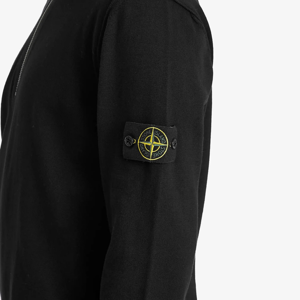 Stone Island Knit Half Zip Fleece - Black Ironleague