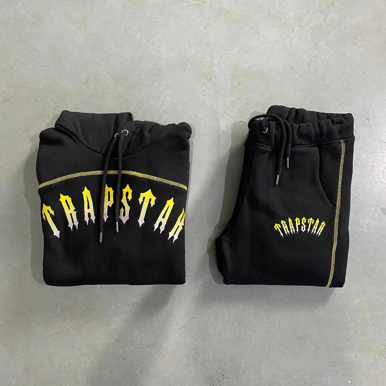 Trapstar x Central Cee 23 Arched Panel Set - Black/Yellow Ironleague