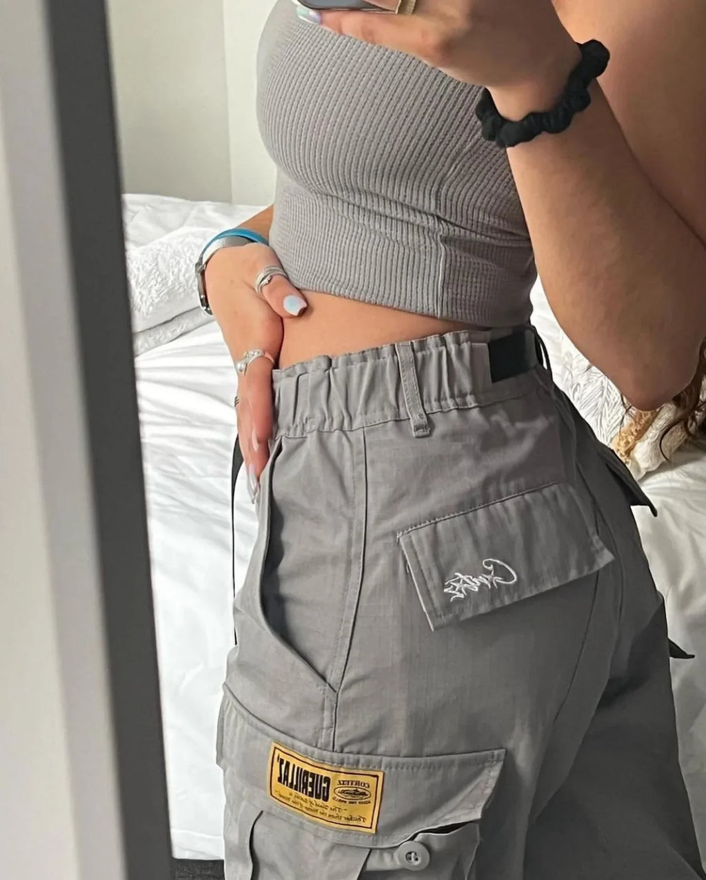 Corteiz Island Cargo Pants - Grey Ironleague