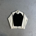 Corteiz Knit Zip Fleece - White/Black Ironleague