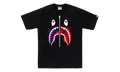 BAPE Color Camo Separate Shark Tee Black - Purple / Red 1K80 110 021 BLACK PURPLE